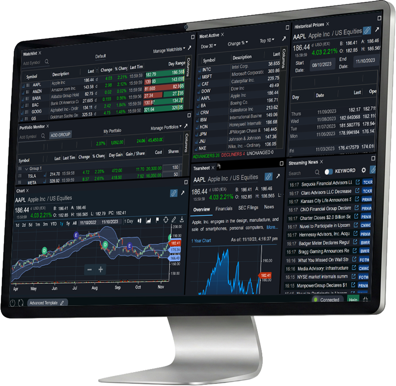 Money.net — Real-time financial data platform on desktop
